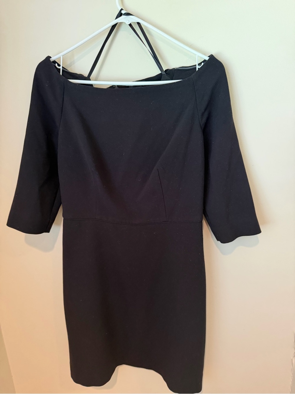 Ann Taylor Classic Black Boatneck  Dress